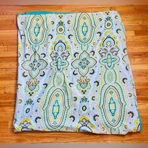 Intelligent Design Ellie Full/Queen Duvet Cover Reversible Turquoise Floral Meda